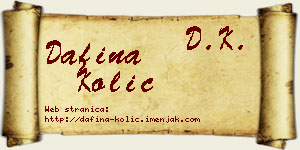 Dafina Kolić vizit kartica